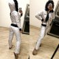 2 in 1 Winter Tracksuit Sport Suit Set Jacket Pants Trousers Glanznylon Anzug