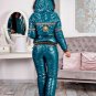 2 in 1 Winter Tracksuit Sport Suit Set Jacket Pants Trousers Glanznylon Anzug