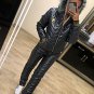 2 in 1 Winter Tracksuit Sport Suit Set Jacket Pants Trousers Glanznylon Anzug