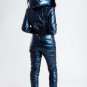 Winter Jumpsuit Sport Ski Suit Set Romper Warm Playsuit Fur Metallic Pink Blue