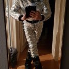 New Mens Womens Snowsuit Skisuit Male Man Female Snow Suit Silver Overall Outfit