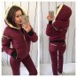 2 in 1 Winter Tracksuit Sport Suit Set Jacket Pants Trousers Ski Warm Nylon Woma