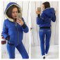2 in 1 Winter Tracksuit Sport Suit Set Jacket Pants Trousers Ski Warm Nylon Woma