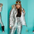 2 in 1 Winter Tracksuit Sport Suit Set Jacket High Waist Pants Trousers Warm Ski
