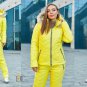 2 in 1 Winter Tracksuit Sport Suit Set Jacket High Waist Pants Trousers Warm Ski