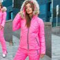 2 in 1 Winter Tracksuit Sport Suit Set Jacket High Waist Pants Trousers Warm Ski