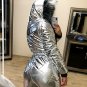 Silver Metallic Womens Female Woman Sport Suit Snowboard Wet Overall Outwear