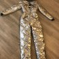 Silver Metallic Womens Female Woman Sport Suit Snowboard Wet Overall Outwear