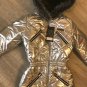 Silver Metallic Womens Female Woman Sport Suit Snowboard Wet Overall Outwear