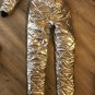 Silver Metallic Womens Female Woman Sport Suit Snowboard Wet Overall Outwear