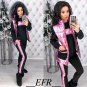 Womens Silver Tracksuit Sport Suit Set Vest Sweat Pants Trousers Outwear Outfit