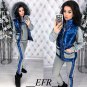Womens Silver Tracksuit Sport Suit Set Vest Sweat Pants Trousers Outwear Outfit