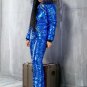 Dark Blue Metallic Womens Female Woman Sport Suit Snowboard Wet Overall Outwear