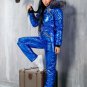 Dark Blue Metallic Womens Female Woman Sport Suit Snowboard Wet Overall Outwear