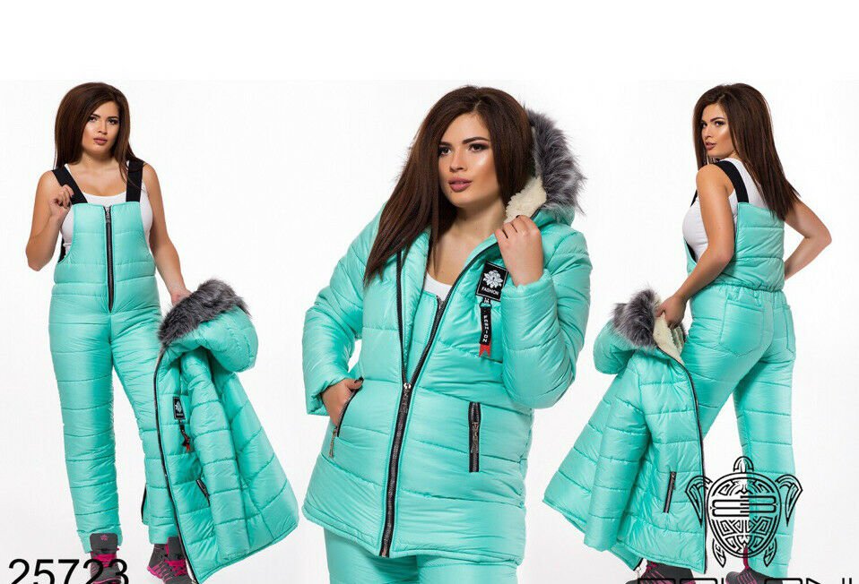 Man Woman Ski Suit Track Sport Set Jacket Pants Out Wear Fit Snow Trousers Winte