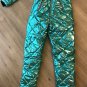 Blue Metallic Skisuit Snowsuit Ski Anzug Suit Shiny Glanz Nylon Jumpsuit Winter
