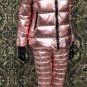 Silver Tracksuit Sport Suit Set Jacket Pants Skisuit Outwear Outfit Snowsuit Gol