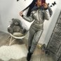 Winter Customized Jumpsuit Sport Ski Suit Set Romper Warm Playsuit Fur Silver
