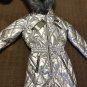 Winter Customized Jumpsuit Sport Ski Suit Set Romper Warm Playsuit Fur Silver