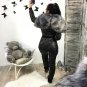 Winter Customized Jumpsuit Sport Ski Suit Set Romper Warm Playsuit Fur Silver