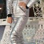 Winter Customized Jumpsuit Sport Ski Suit Set Romper Warm Playsuit Fur Silver