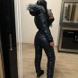Black Shine Wet Look Ski Suit Snow Snowboard Sports Patent Glossy Shine Outwear