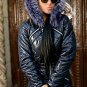 Black Shine Wet Look Ski Suit Snow Snowboard Sports Patent Glossy Shine Outwear