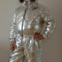 Man Woman Ski Suit Silver Metallic Overall Jumpsuit Balaklava Balaclava Outwear