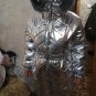 Man Woman Ski Suit Silver Metallic Overall Jumpsuit Balaklava Balaclava Outwear