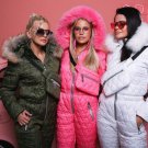 Womens Mens Metallic Ski Suit Snow Skianzug Glanznylon Glossy Outwear Shine Bag