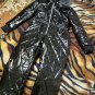 Mens Womens Customized Metallic Blue Winter Ski Suit Overall Jumpsuit Gloss Shin