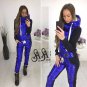 Woman Track Suit Winter Metallic Silver Pink Blue Black Grey Warm Sweat Pants
