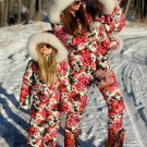 Winter Snow Suit Nylon Ski Damenoverall Anzug Overall Floral One Piece Waterproo