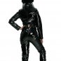Woman Man Black Nylon Jumpsuit Shiny Wet Vinyl Gloss Ski Suit Sport Snow Overall