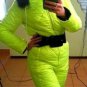 Winter Neon Yellow Outwear Overall Outfit Women Men Female Male Jumpsuit Warm Fu
