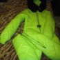 Winter Neon Yellow Outwear Overall Outfit Women Men Female Male Jumpsuit Warm Fu