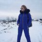 Winter Snowsuit Wetlook Gloss Shine Nylon Skisuit Damenoverall Glanznylon Anzug