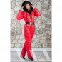 Winter Snowsuit Wetlook Gloss Shine Nylon Skisuit Damenoverall Glanznylon Anzug