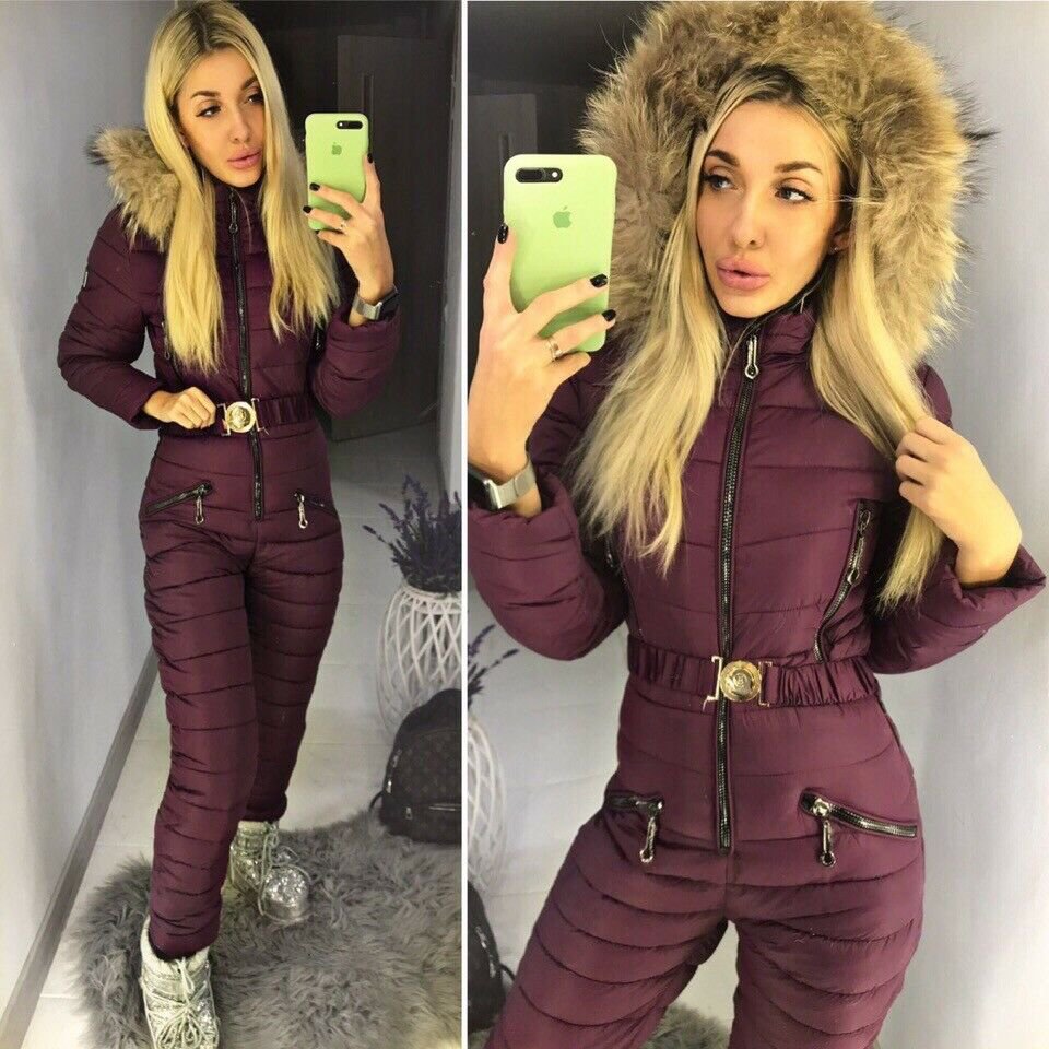 Ski Suit Womens Overall Skioverall Skianzug Winteranzug Fell Damenoverall Snow