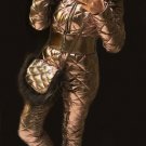 Man Woman Winter Ski Suit Overall Snow Silver Gold Metallic Argentum Outwear Fur