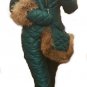 Man Woman Winter Ski Suit Overall Snow Silver Gold Metallic Argentum Outwear Fur