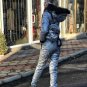 New Metallic Silver Snowsuit Ski Suit Sport Overall Women Men Female Male Nylon