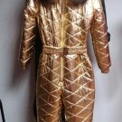 Gold Winter Jumpsuit Ski Suit Damen Overall Womens Shine Nylon Skioverall Skianz