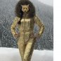 Gold Winter Jumpsuit Ski Suit Damen Overall Womens Shine Nylon Skioverall Skianz