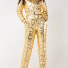 Gold Winter Overall Snowsuit Ski Suit Shine Nylon Gloss Anzug Glanznylon Golden