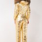 Gold Winter Overall Snowsuit Ski Suit Shine Nylon Gloss Anzug Glanznylon Golden