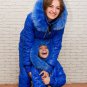 Winter Jumpsuit Sport Ski Suit Set Romper Warm Playsuit Fur Hot Pink Yellow Blue