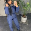 Man Woman Snow Suit Nylon Ski One Piece Overall Winter Outwear Blue Black Red Fu