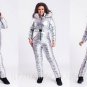 Man Woman Ski Snow Suit Nylon Metallic Silver Gold Waterproof Overall Plus Size