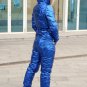 Man Woman Ski Snow Suit Nylon Metallic Silver Gold Waterproof Overall Plus Size